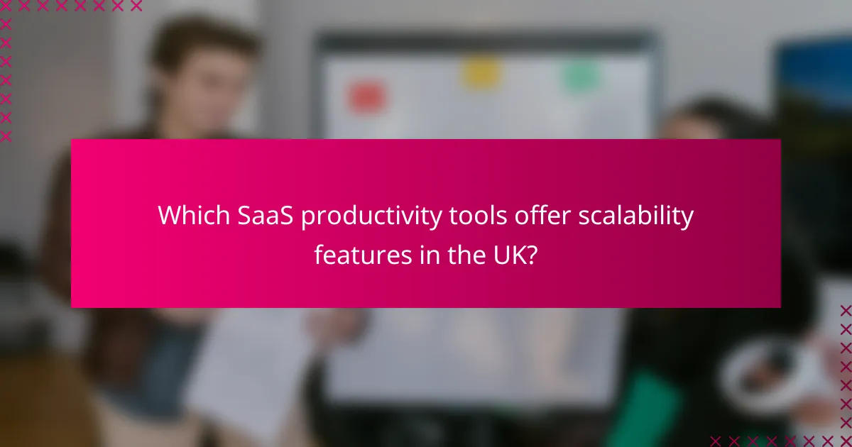 Which SaaS productivity tools offer scalability features in the UK?